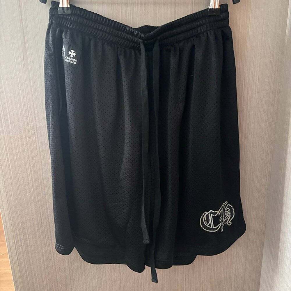 Chrome Hearts Vra Mesh Black Loose Double Mesh Letter Print Sports